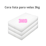 3kg cera lista para velas+ 15 pabilos