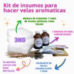 Kit Completo velas aromaticas (Instructivo+Aromas+ colores+ 3kg cera+ 40mechas)